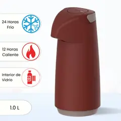 TRAMONTINA - Termo Sifon Exata Rojo 1.0 L