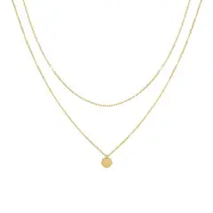 TIOZONEY - Bañado en oro Collar de moda para mujeres