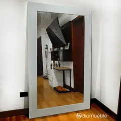 GENERICO - Espejo LUCCIO de Pallets reciclados - Blanco Vintage envejecido