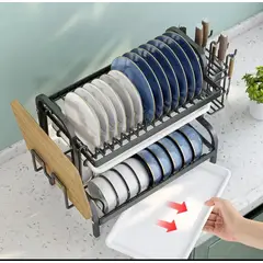 GENERICO - MINI RACK - ESCURRIDOR DE PLATOS 2 NIVELES