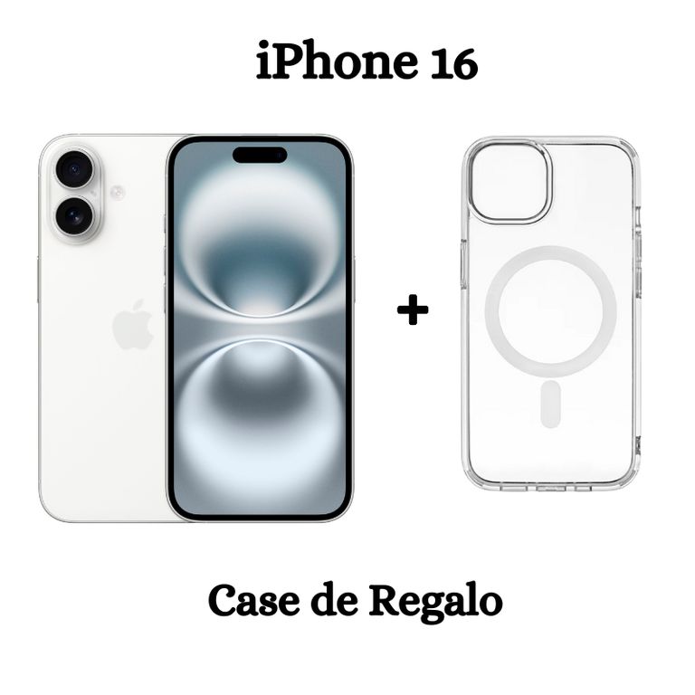 IPhone 16 Chip 128Gb - Blanco + Case de Regalo