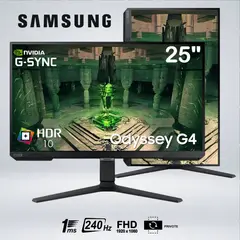 SAMSUNG - MONITOR GAME ODYSSEY G4 FULLHD 25 " IPS 240Hz 1MS HDR10 LS25BG402ENXGO