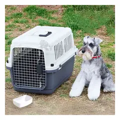 GENERICO - Transportador L50 de Animales Seguro y Comodo Plomo Oscuro