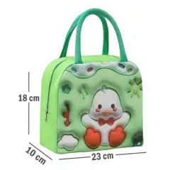 GENERICO - Lonchera Bolso Para alimentos con diseño Kawaii - Verde