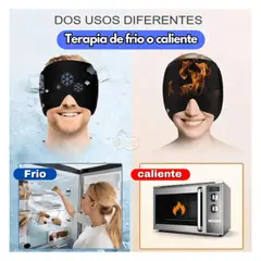 OEM - GORRO GEL ALIVIA MIGRAÑA DOLOR CABEZA FRÍO -CALOR UNISEX