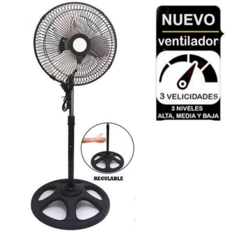 Ventilador Pedestal de 10 Negro 40W ULTRA G