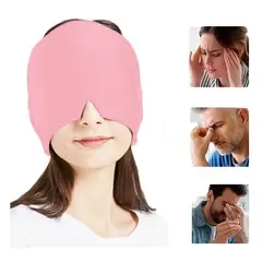 OEM - GORRO MASCARA DE GEL FRIO PARA ALIVIAR EL DOLOR DE CABEZA   ROSADO