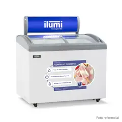 ILUMI - Congelador Horizontal Con Tapas de Vidrio 460L Blanco TF-4600