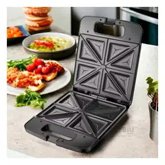 RYBIU IMPORT - Sandwichera de Capacidad Cuadruple Negro Y+Regalo Stickers