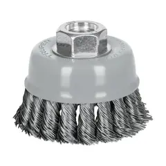 TRUPER - Escobilla tipo copa 3 alambre trenzado grueso multi-rosca