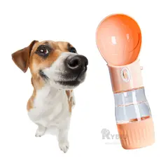 RYBIU IMPORT - Dispensador de Agua para Perros Naranja Y+Regalo Agendita