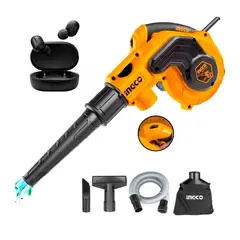 INGCO TOOLS - SOPLADORA ASPIRADORA 800W INGCO CASA LIMPIEZA + AUDIFONOS