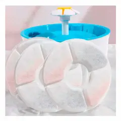 GENERICO - Set de 3 Filtros de Repuesto para Fuente de Mascota Blanco
