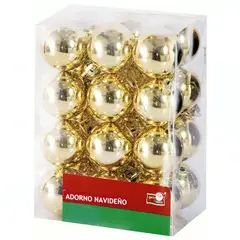 GENERICO - ESFERAS BRILLO DORADO - 24 UNIDADES