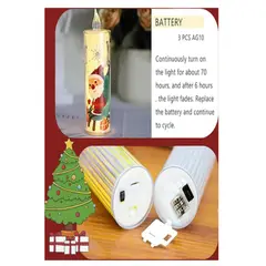 GENERICO - Luces vela LED de Navidad blanca - X12 UNIDADES