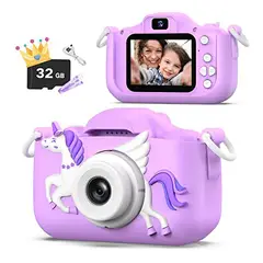 DANWEILE - Cámara selfie para niños de 3 a 12 años - púrpura