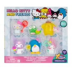 HELLO KITTY - Pack x 6 Figuras y Amigos Dreamland