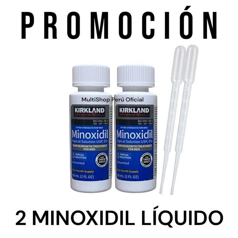 2 Minoxidil Liquido al 5% - 60 ML - PRODUCTO ORIGINAL