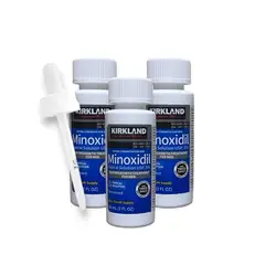 KIRKLAND - 3 frascos Minoxidil Liquido al 5% - NUEVA PRESENTACION