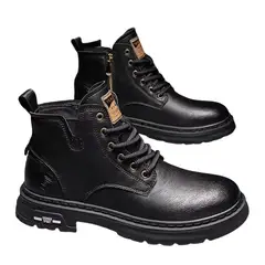 BLWOENS - Zapatos Botas de Martín para Hombre - Negro
