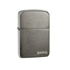ZIPPO - Encendedor 1941 REPLICA BLACK ICE WITH LOGO