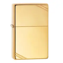 ZIPPO - Encendedor High Polish Brass Vintage with Slashes