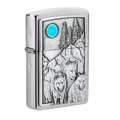 ZIPPO - Encendedor Wolf Pack and Moon Emblem Design