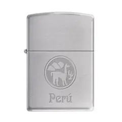 ZIPPO - Encendedor Brushed Perú Llama