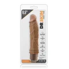 BLUSH - Dildo Vibrador Realista Dr Skin Vibe 10 Consolador 21.5 cm x Ø 4.5 cm
