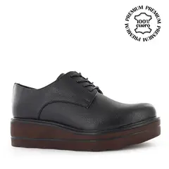 ECCO - Zapatos Oxford Pasador Mujer Luanna03 Negro Cuero Natural