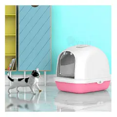 RYBIU IMPORT - Arenero Compacto para Gatos de Color Fucsia Y+Agendita