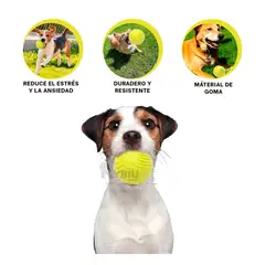 GENERICO - Juguete Esferico en Verde Limon Y+Banderitas adhesivas