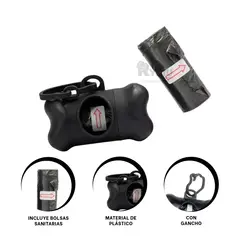 GENERICO - Envase de Popo Canino en Tono Negro Y+Envoltorio de Regalo