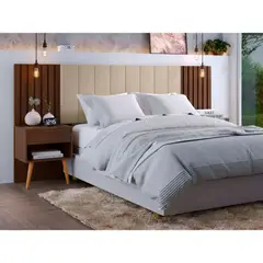 GENERICO - Cabecera con Velador Faris Marrón R&R MUEBLES