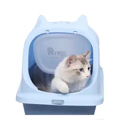 RYBIU IMPORT - Arenero Resistente para Gatos de Color Celeste Y+Agendita