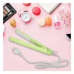 RYBIU IMPORT - Plancha Portatil Mini de Cabello Verde Y+Papel de Regalo