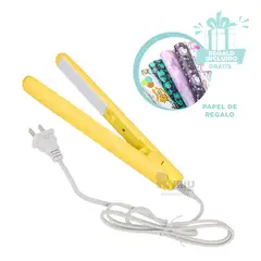 RYBIU IMPORT - Planchador de Pelo Lindo Amarillo Y+Banderitas Adhesivas