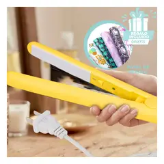 RYBIU IMPORT - Planchador Versatil de Cabello Amarillo Y+Ligas de Regalo