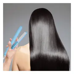 RYBIU IMPORT - Plancha Resistente Alisador Mini Celeste Y+Regalo Stickers