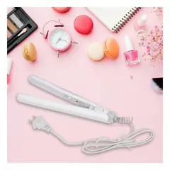 RYBIU IMPORT - Plancha Portatil Mini de Cabello Blanco Y+Papel de Regalo