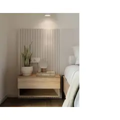 TU MESITA - Velador Moderno Flotante 1 cajón Mike color Haya