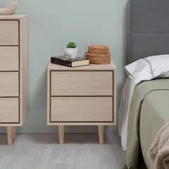 TU MESITA - Velador Vintage Hillary 2 Cajones