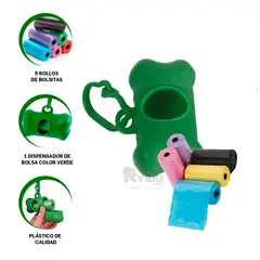 GENERICO - Kit Compacto de Bolsas para Popo de Perro Verde Y+Agendita