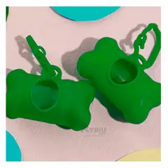 GENERICO - Set de 5 Bolsas Desechables para Popo de Mascotas Tono Verde