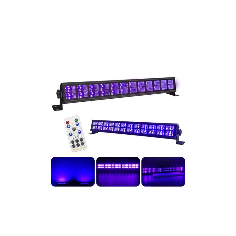 Barra Uv Led 24 Evento Fiesta Neon Con Dmx + Control Efectos