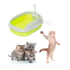 RYBIU IMPORT - Urinario con Lados Curvos Cat en Color Verde Y+Stickers