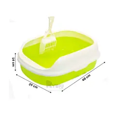 GENERICO - Urinario con Paredes para Mascota en Verde Y+Stickers