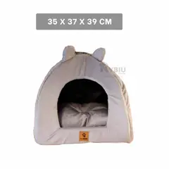 GENERICO - Casita Apta de Can Suave en Color Plomo Y+Ligas de Regalo