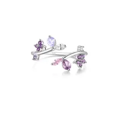 CLEO JOYAS & ACCESORIOS - Anillo Lavanda Regulable Plata