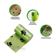 GENERICO - Bolsa Resistente para Desecho Tono Verde Y+Regalo Stickers